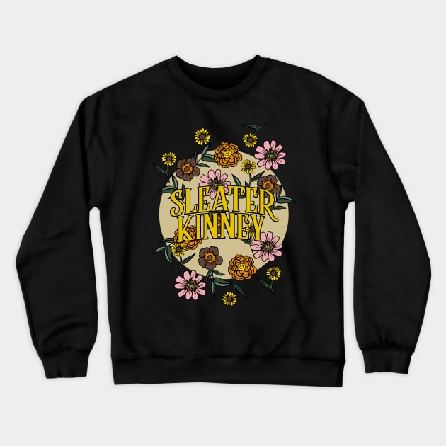 Sleater Kinney Name Personalized Flower Retro Floral 80s 90s Name Style Crewneck Sweatshirt by Ancientdistant